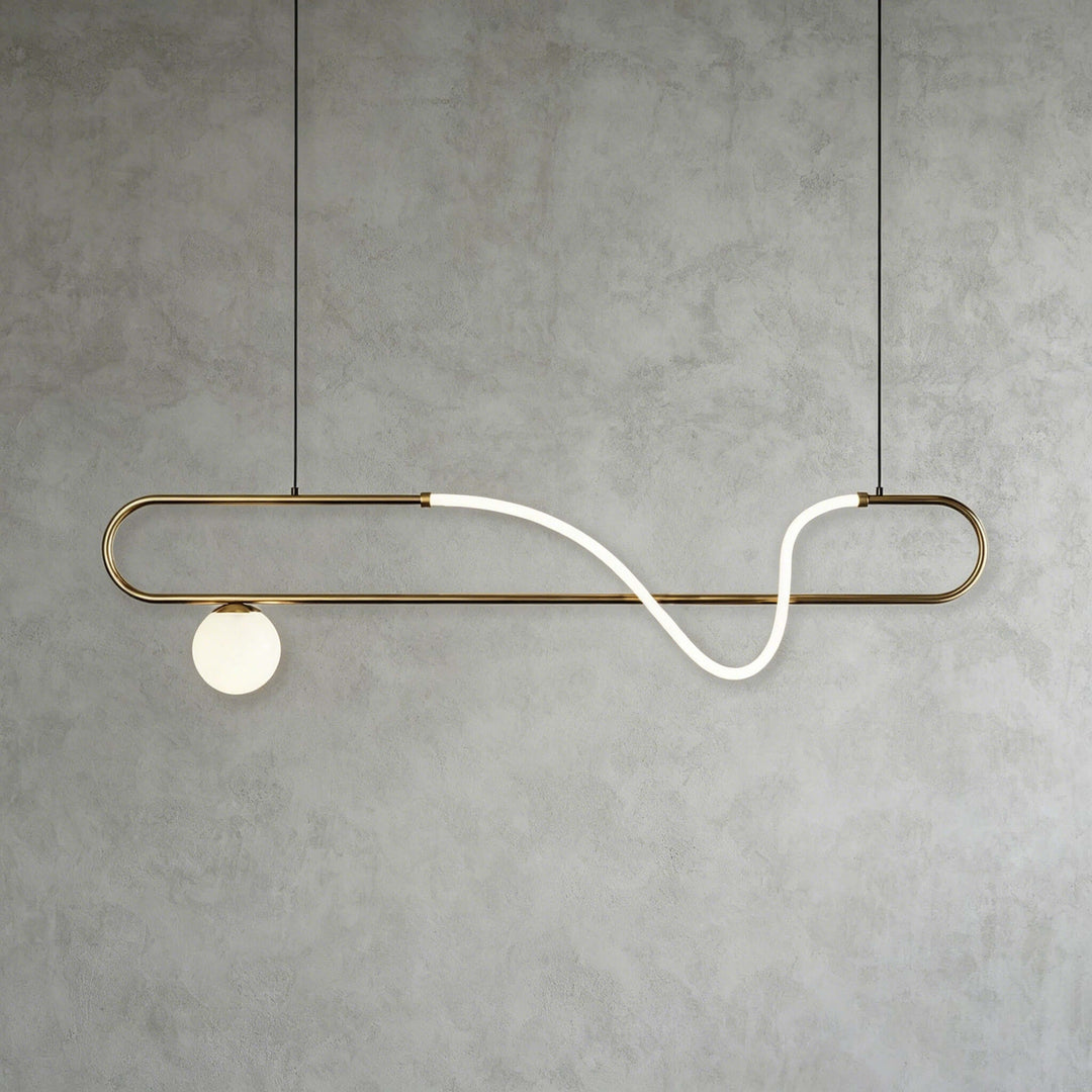 Gold Linear Chandelier for Dining Rooms and Kitchen Islands | Vinlighting
