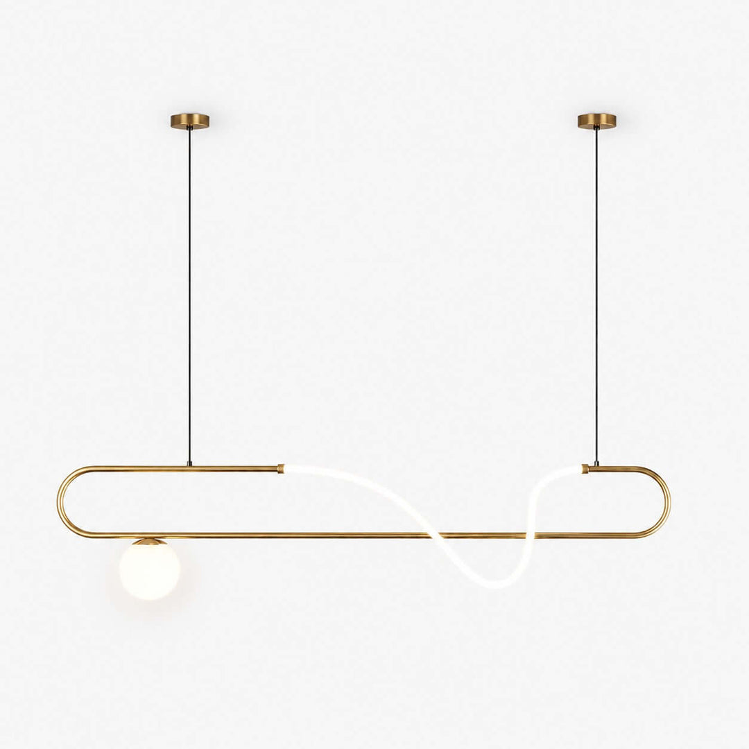 Gold Linear Chandelier for Dining Rooms and Kitchen Islands | Vinlighting