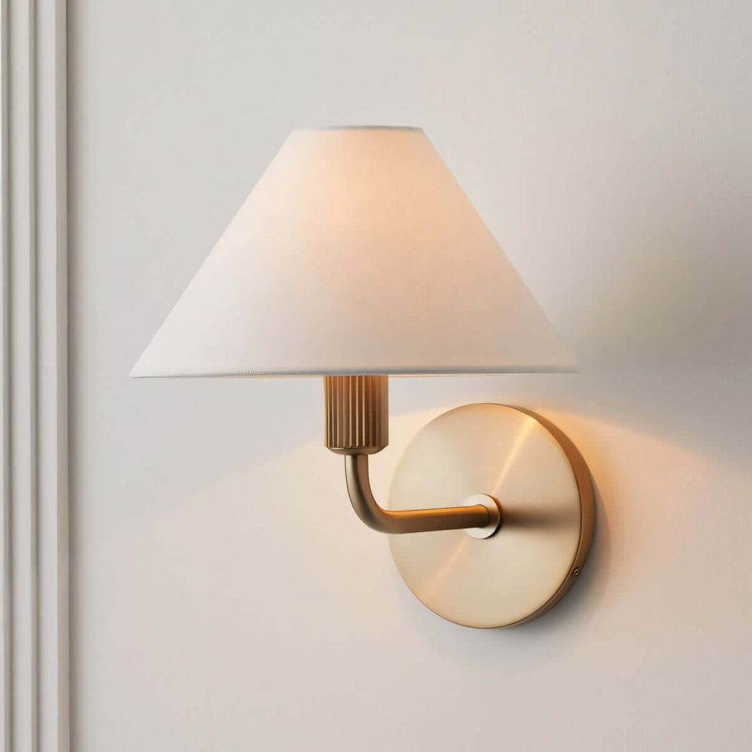 Kavrion Wall Lamp – Vintage Simple Brass Fabric Aisle Lamp