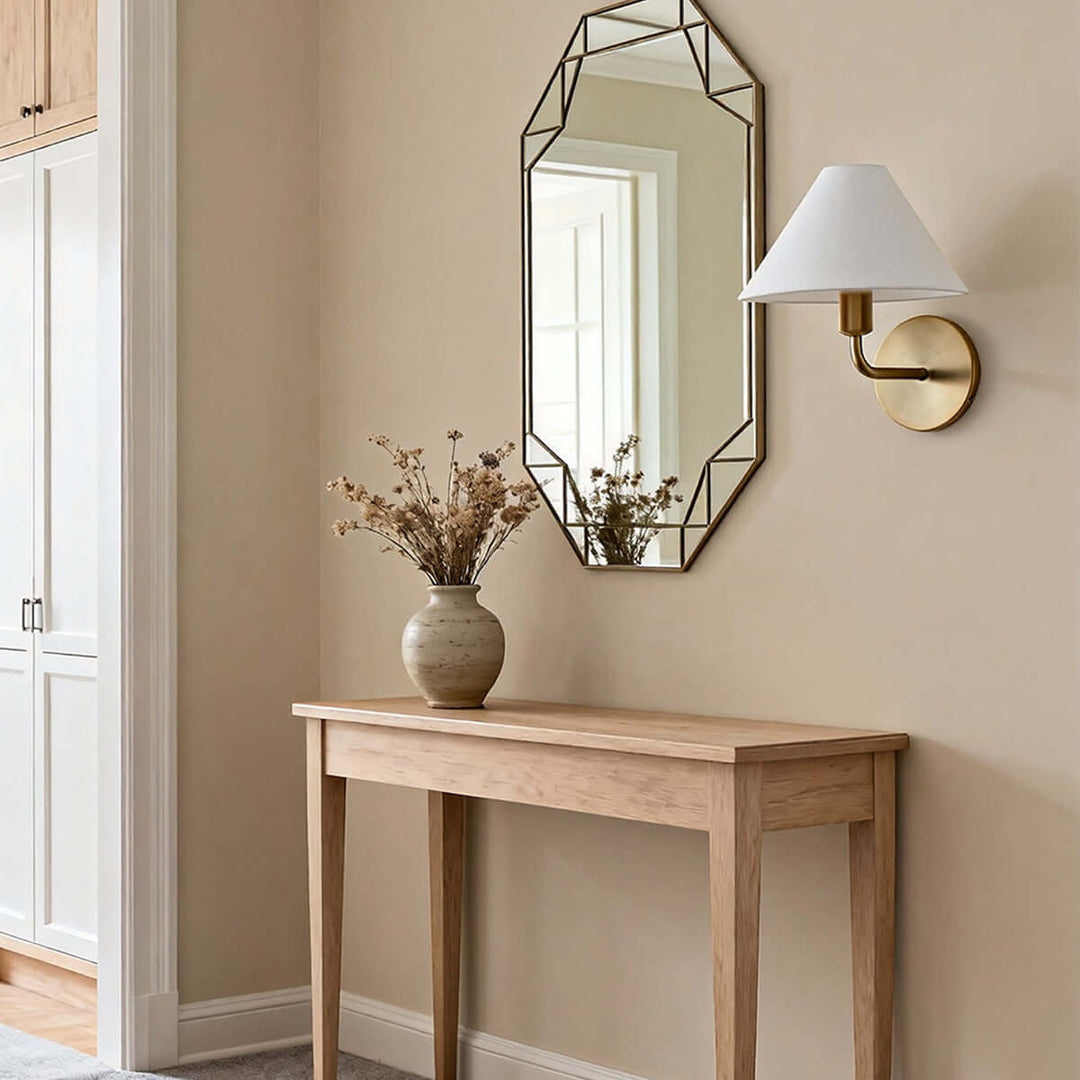 Kavrion Wall Lamp – Vintage Simple Brass Fabric Aisle Lamp