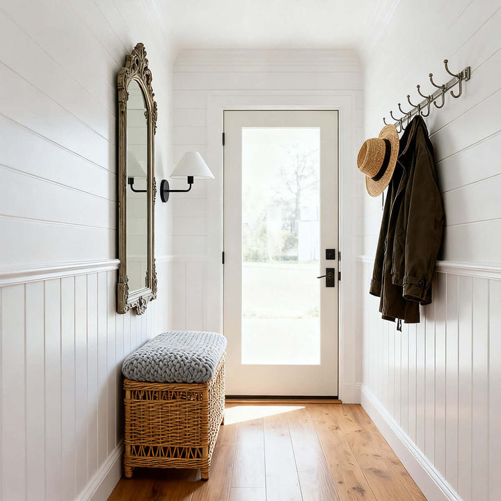 Kavrion Wall Lamp – Vintage Simple Brass Fabric Aisle Lamp