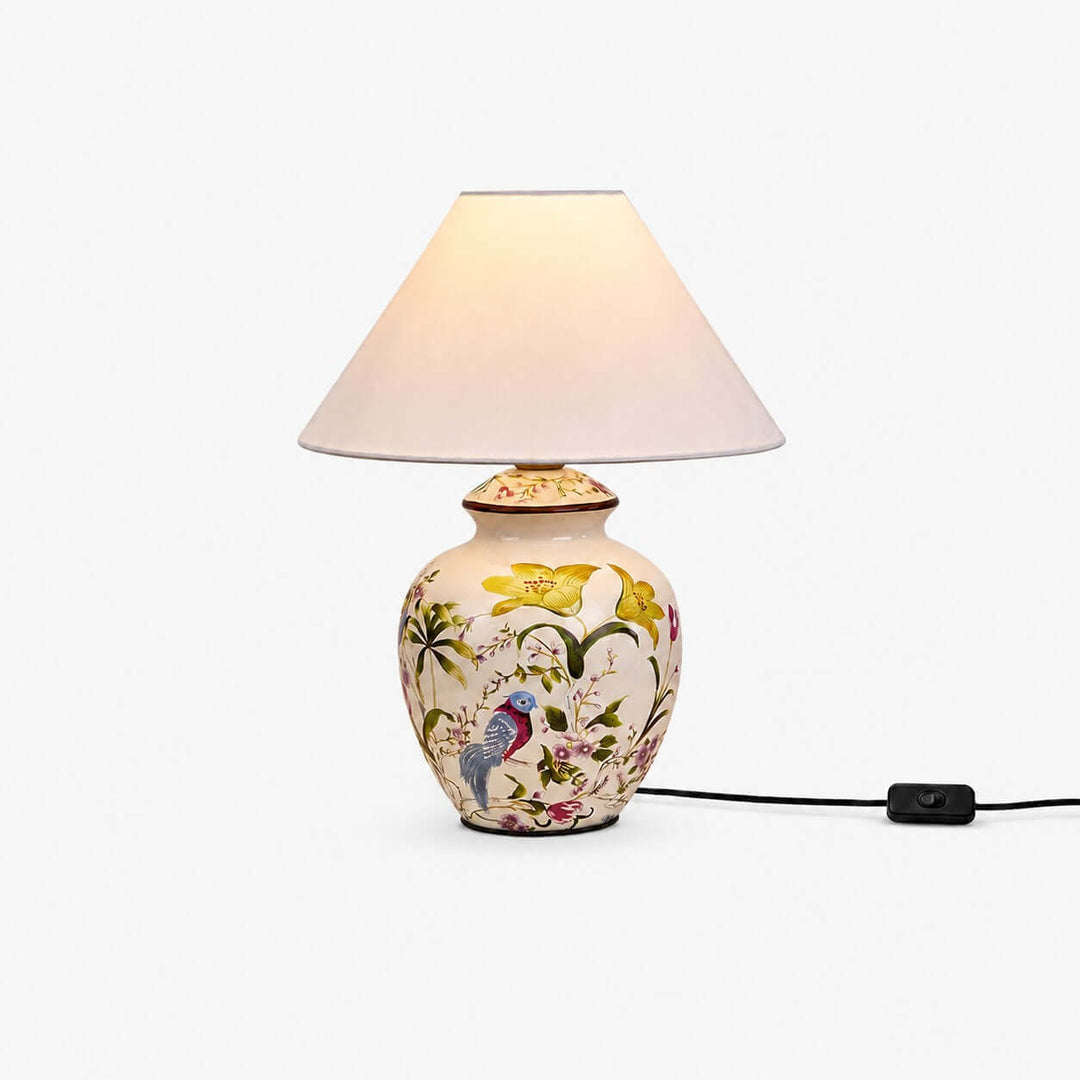 Kelmira Table Lamp | Traditional Bird and Botanical Accent Lamp