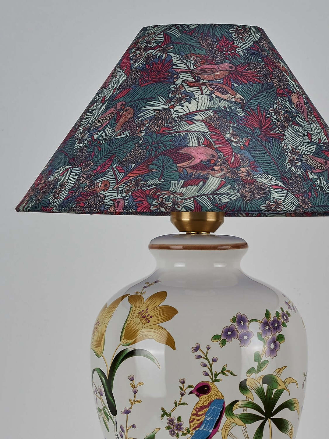 Kelmira Table Lamp | Traditional Bird and Botanical Accent Lamp