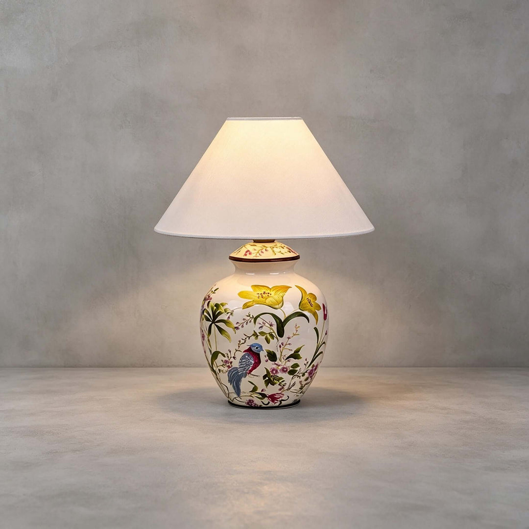 Kelmira Table Lamp | Traditional Bird and Botanical Accent Lamp