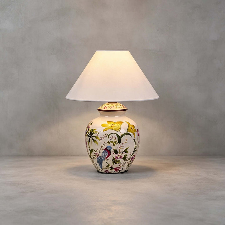 Kelmira Table Lamp | Traditional Bird and Botanical Accent Lamp