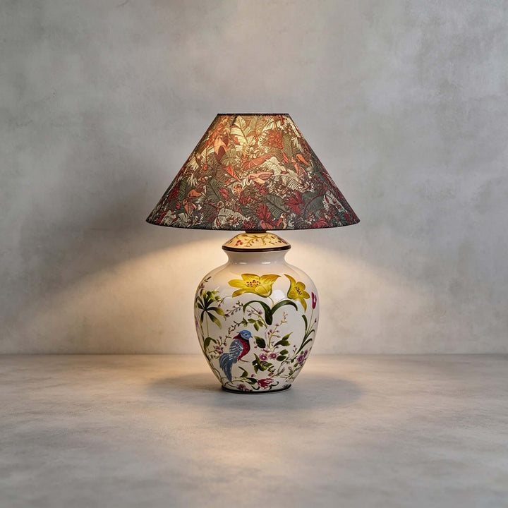 Kelmira Table Lamp | Traditional Bird and Botanical Accent Lamp