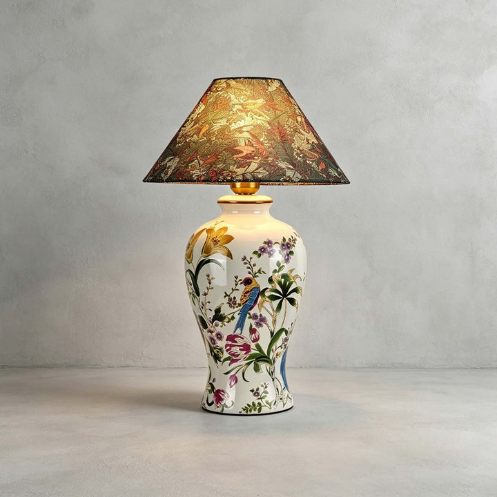 Kelmira Table Lamp | Traditional Bird and Botanical Accent Lamp