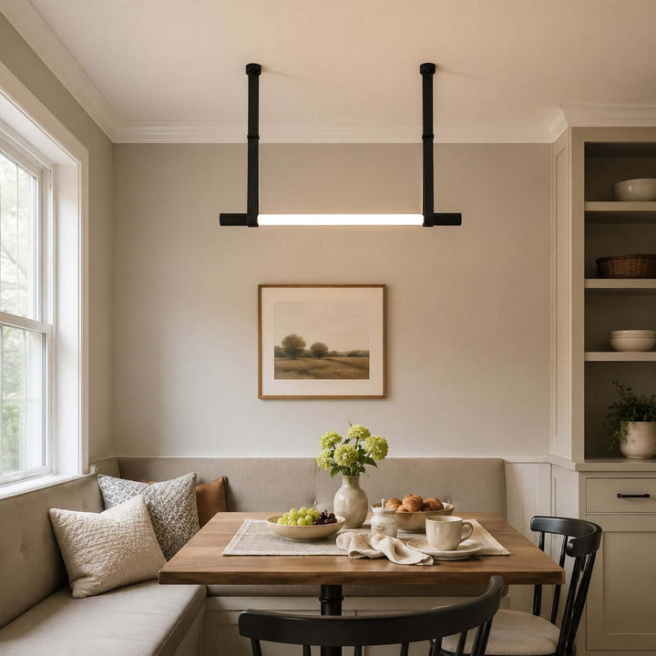 Kenton Linear Chandelier | Minimalist Glass Dining Room Fixture | Vinlighting