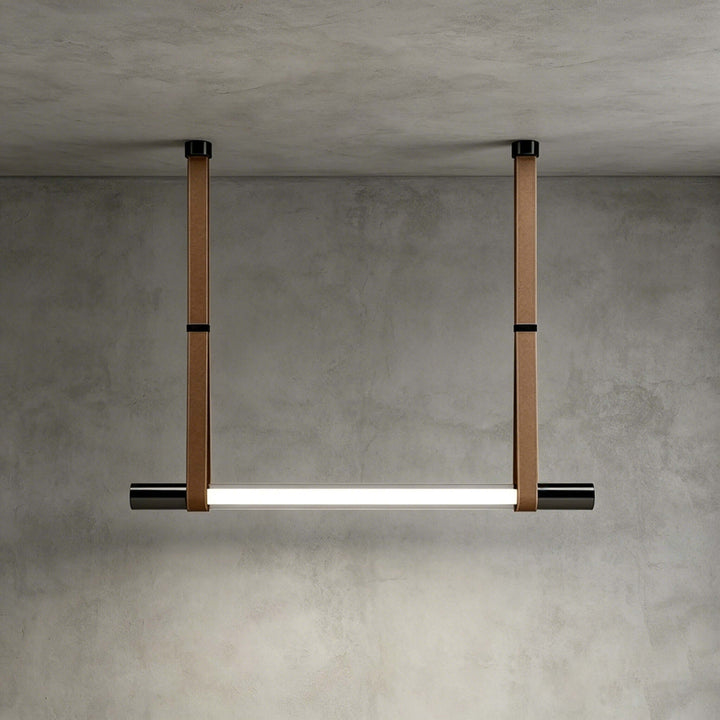 Kenton Linear Chandelier | Minimalist Glass Dining Room Fixture | Vinlighting