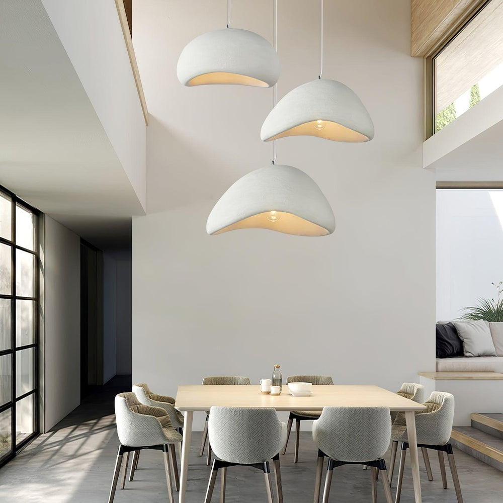 Khmara Halia | Resin Pendant Light for Bedroom in Art Deco White | Vinlighting | Vinlighting