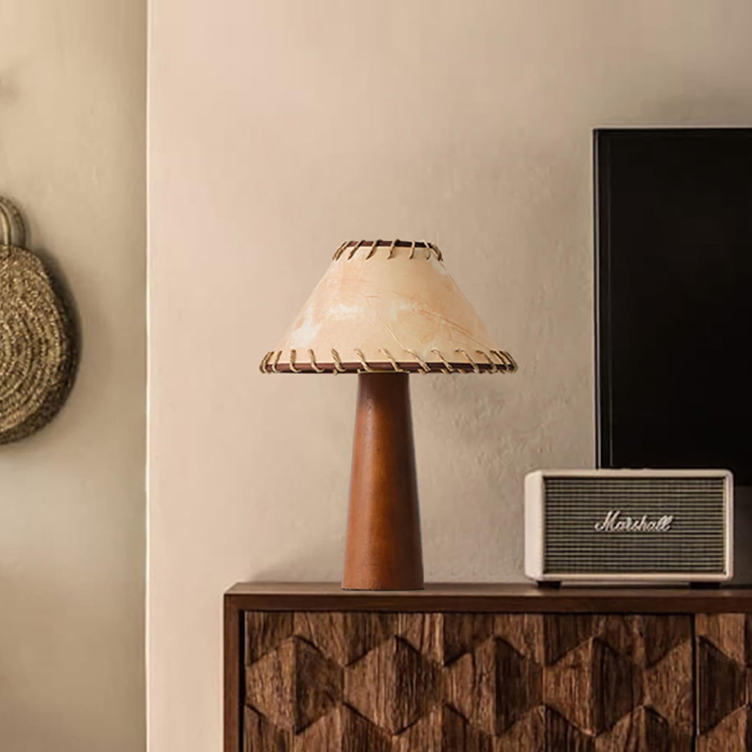 Kibo Wood Table Lamp - Vintage Charm | Vinlighting | Vinlighting | Vinlighting