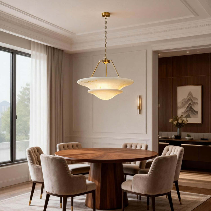 Kivora Chandelier - Modern Art Deco Resin Light Fixture