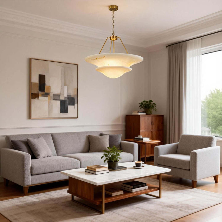 Kivora Chandelier - Modern Art Deco Resin Light Fixture