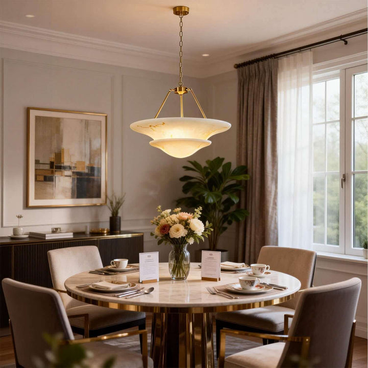 Kivora Chandelier - Modern Art Deco Resin Light Fixture