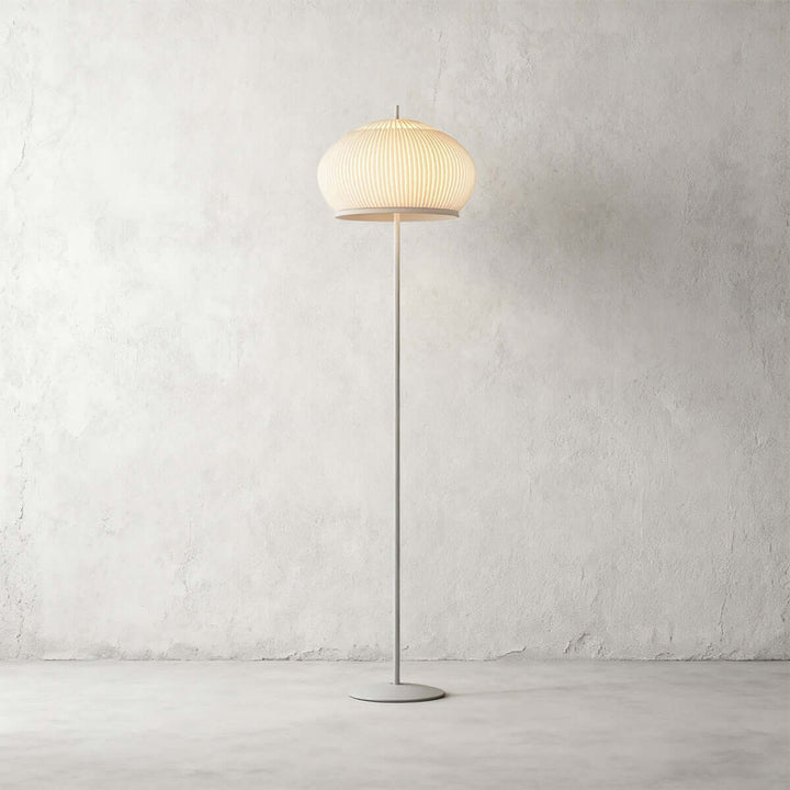 Knit Lantern Floor Lamp – Modern Minimalist Cream Style