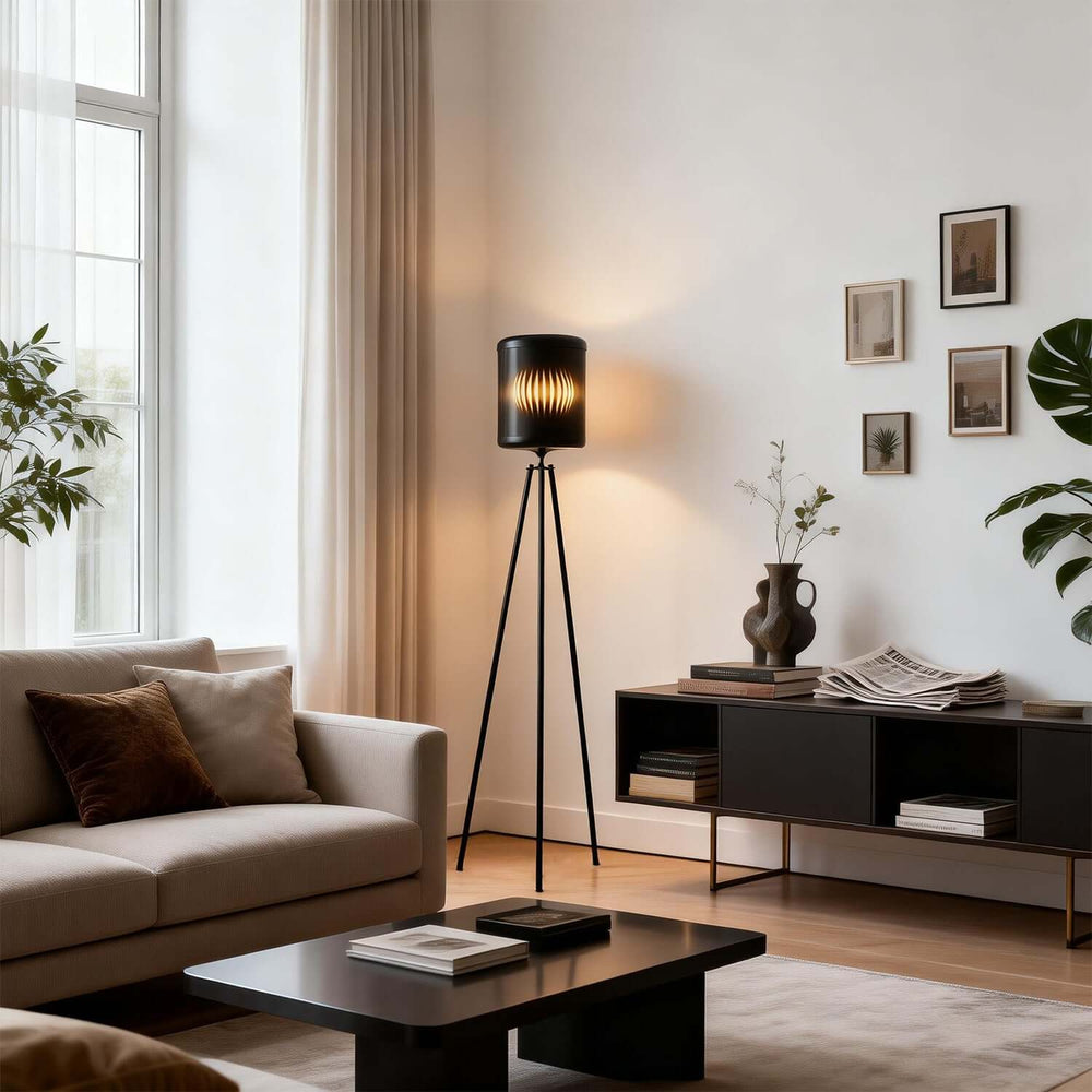 Kumro Floor Lamp – Minimalist Fabric Tripod Floor Lamp