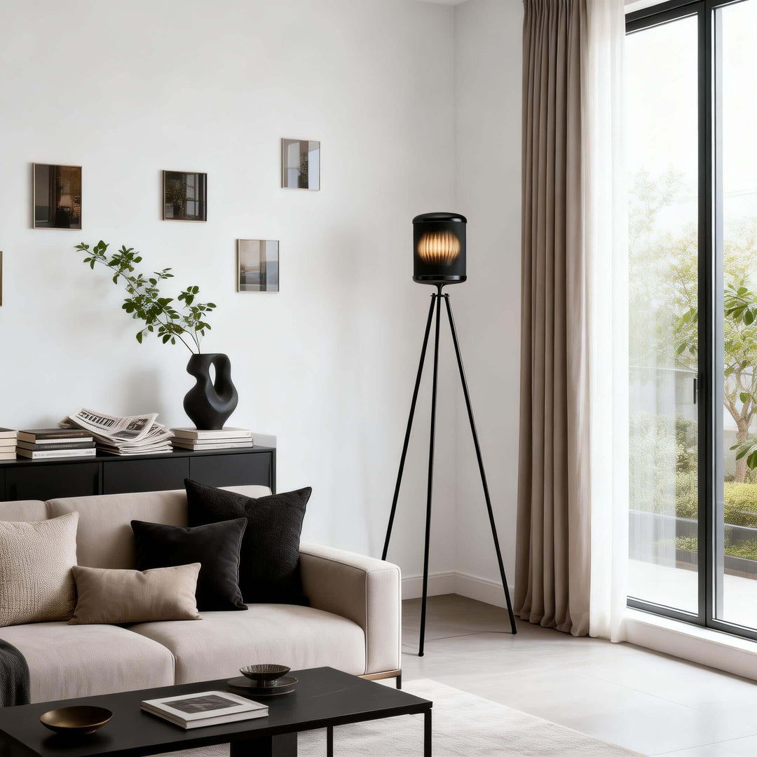 Kumro Floor Lamp – Minimalist Fabric Tripod Floor Lamp
