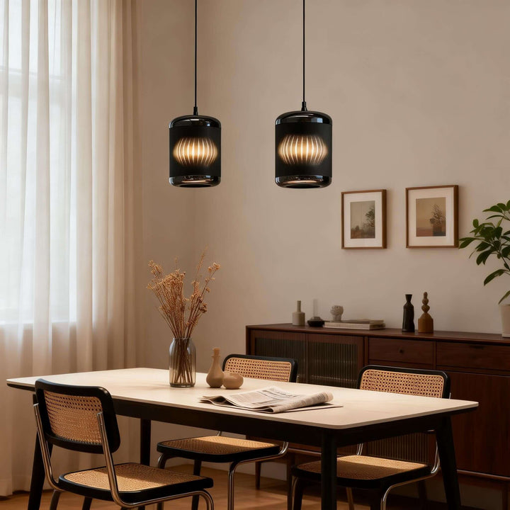 Kumro Pendant Light – Modern Minimalist Fabric Dining Room