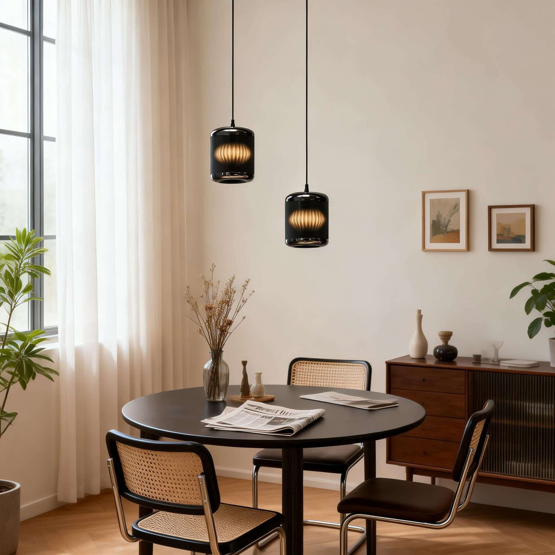 Kumro Pendant Light – Modern Minimalist Fabric Dining Room