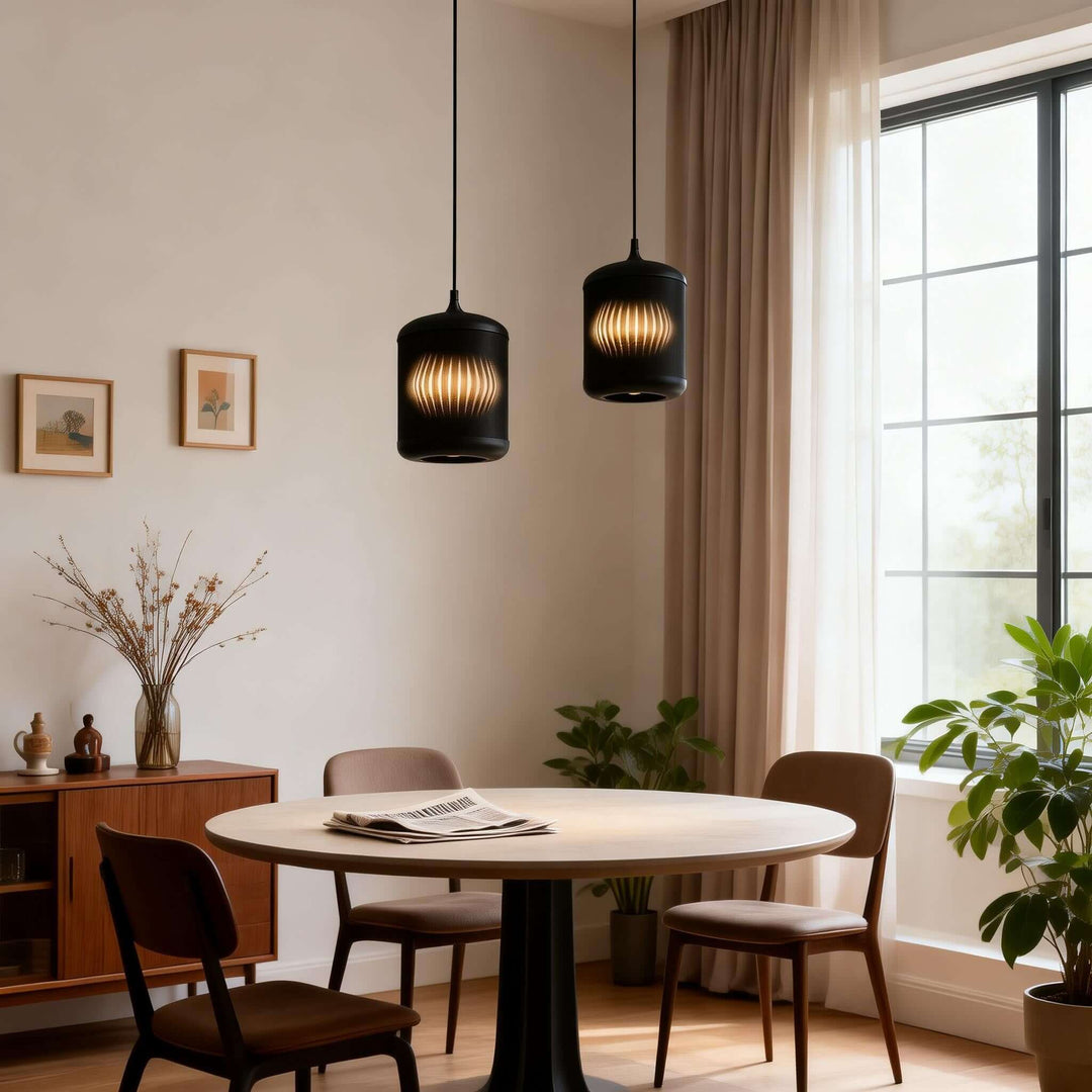 Kumro Pendant Light – Modern Minimalist Fabric Dining Room