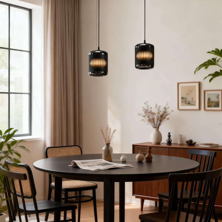 Kumro Pendant Light – Modern Minimalist Fabric Dining Room