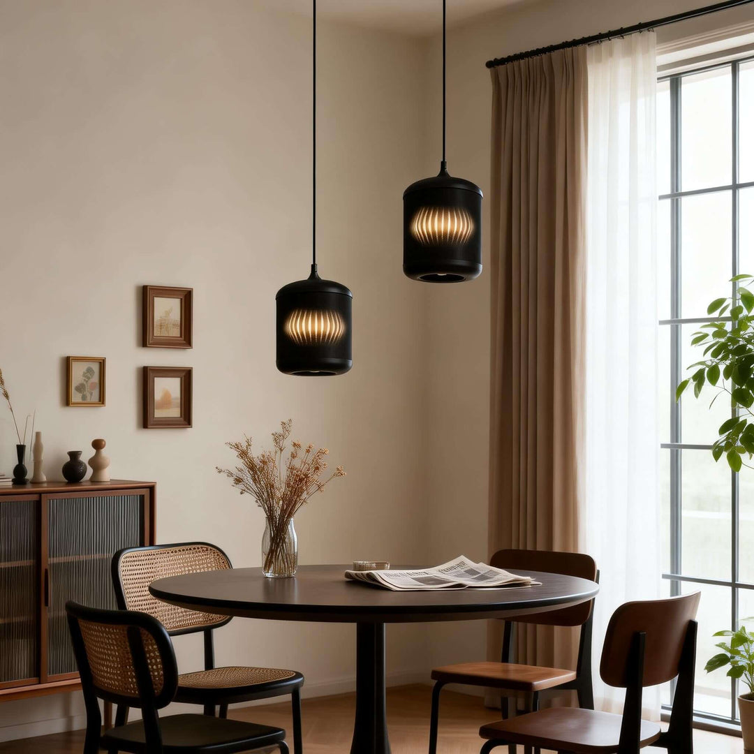 Kumro Pendant Light – Modern Minimalist Fabric Dining Room