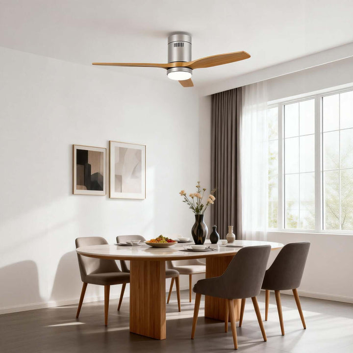 Kyloze Ceiling Fan Light | Modern Minimalist Wood Light