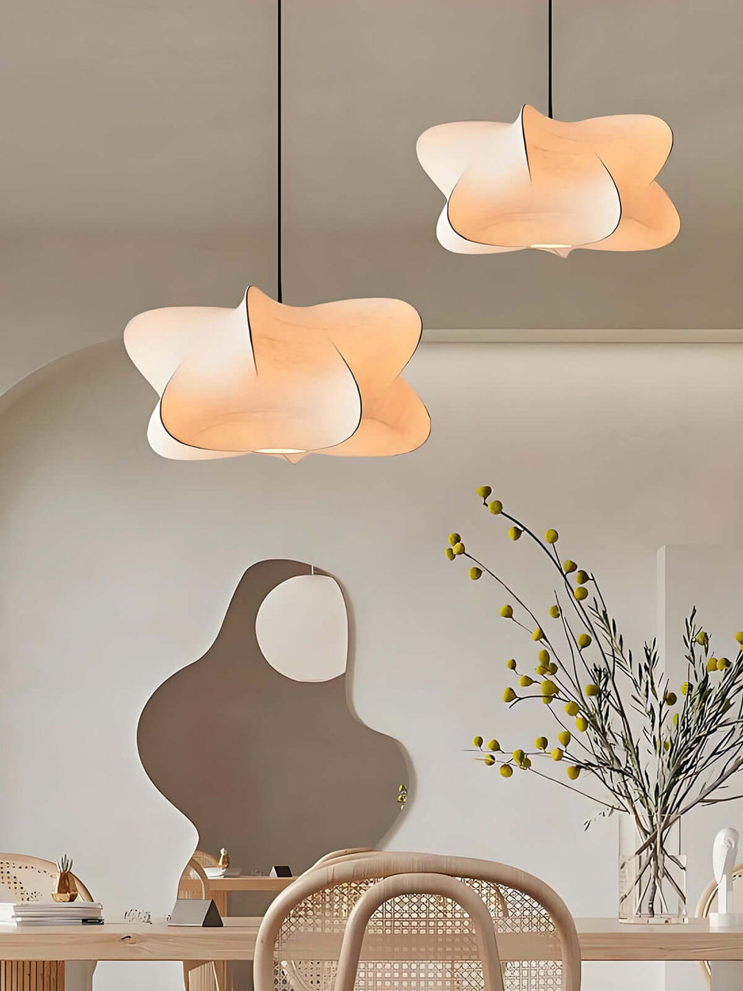 Kylvo Chandelier – Japanese-Style Living Room Lamp