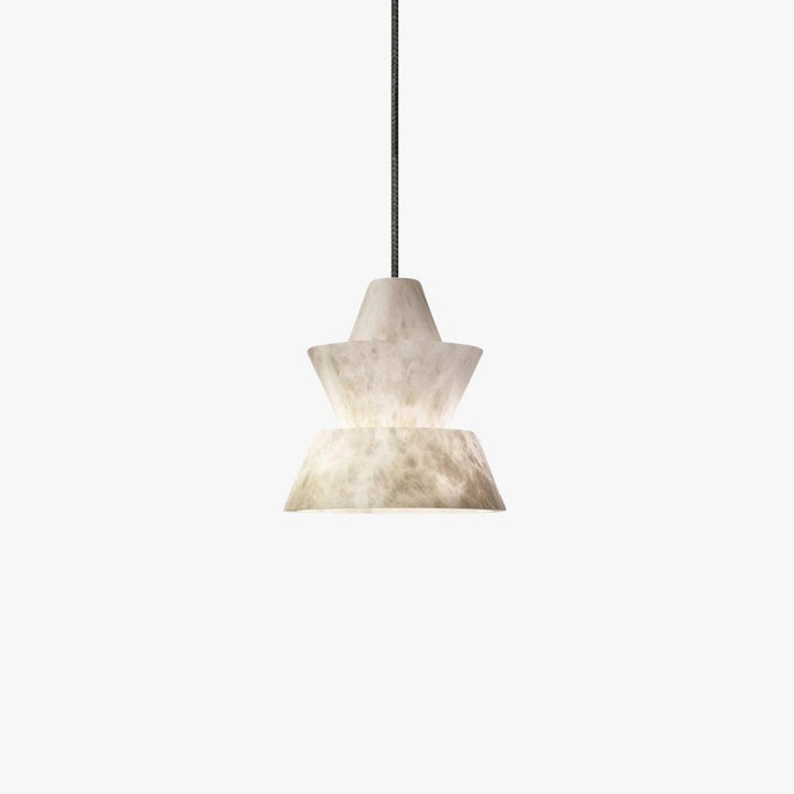 LAB S18 Modern White Alabaster Pendant Light | Elegant Hanging | Vinlighting | Vinlighting