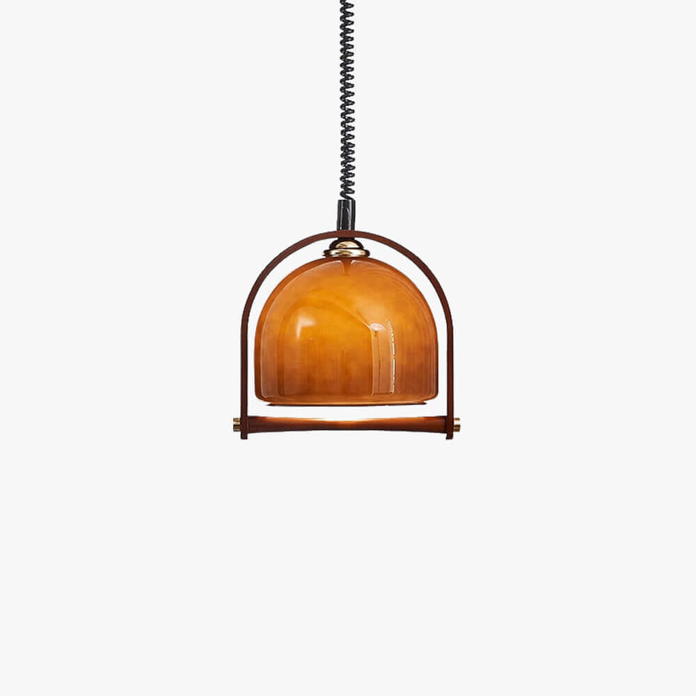 Lanuro Pendant Light – Nordic Retro Glass Retractable Lamp