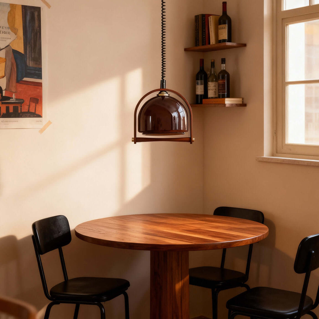 Lanuro Pendant Light – Nordic Retro Glass Retractable Lamp