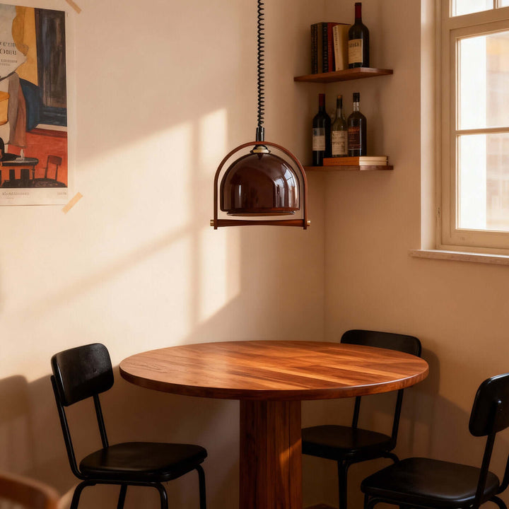 Lanuro Pendant Light – Nordic Retro Glass Retractable Lamp