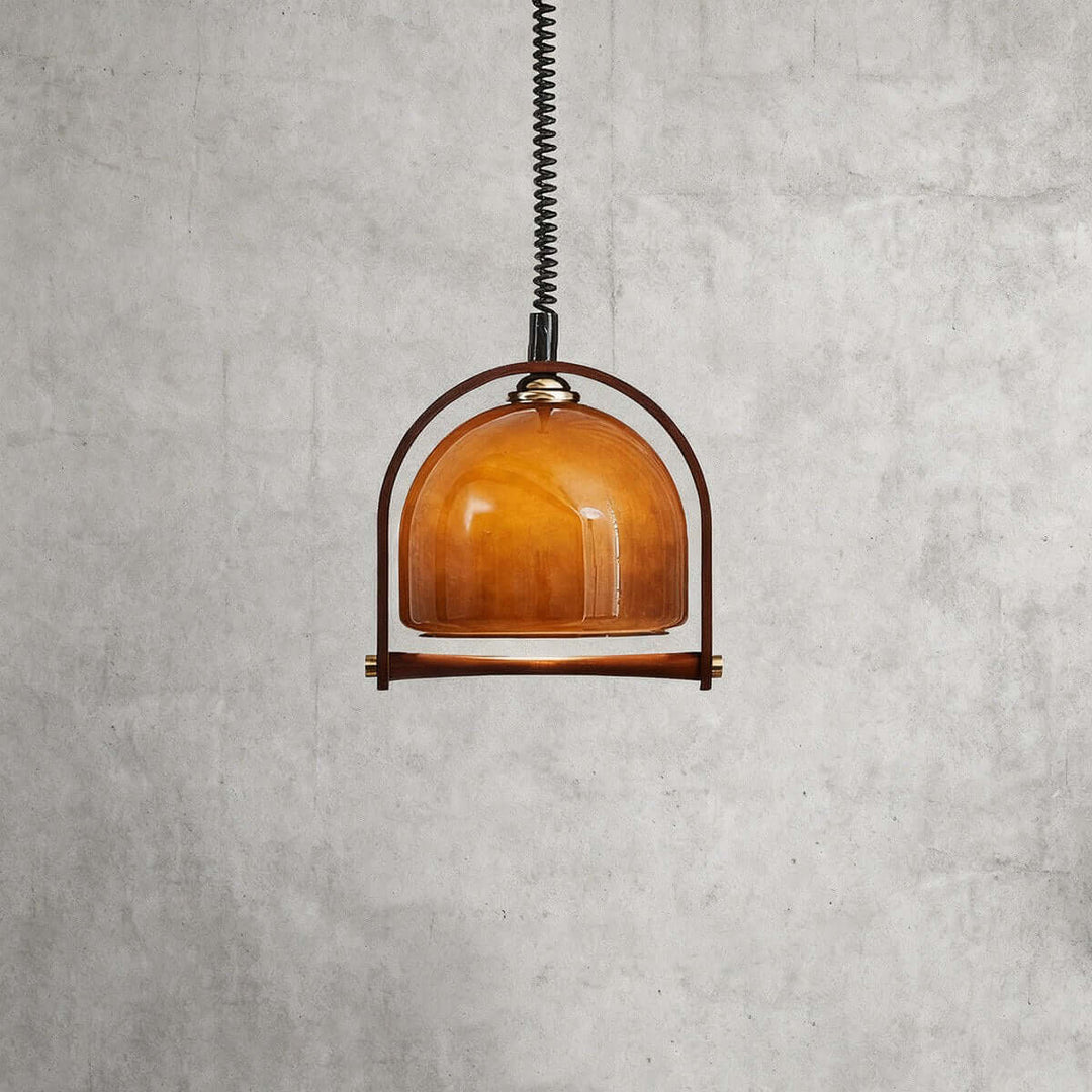 Lanuro Pendant Light – Nordic Retro Glass Retractable Lamp