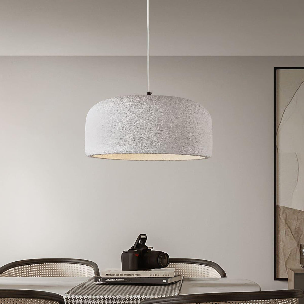 Large Rustic Resin Pendant Light - Round Hanging Lamp for Dining Room | Vinlighting | Vinlighting