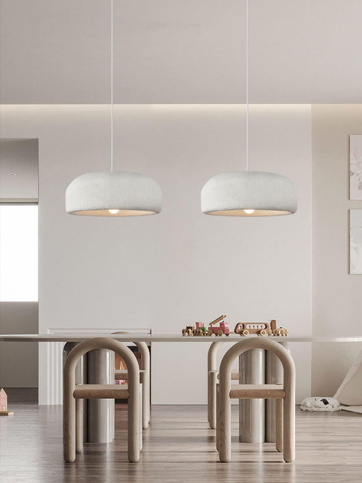 Large Rustic Resin Pendant Light - Round Hanging Lamp for Dining Room | Vinlighting | Vinlighting