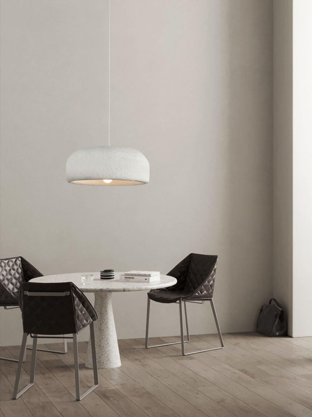 Large Rustic Resin Pendant Light - Round Hanging Lamp for Dining Room | Vinlighting | Vinlighting