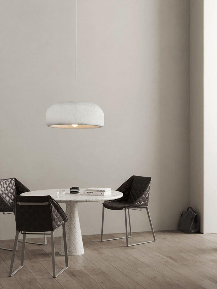 Large Rustic Resin Pendant Light - Round Hanging Lamp for Dining Room | Vinlighting | Vinlighting