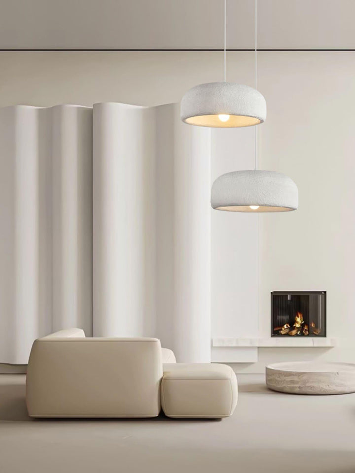 Large Rustic Resin Pendant Light - Round Hanging Lamp for Dining Room | Vinlighting | Vinlighting