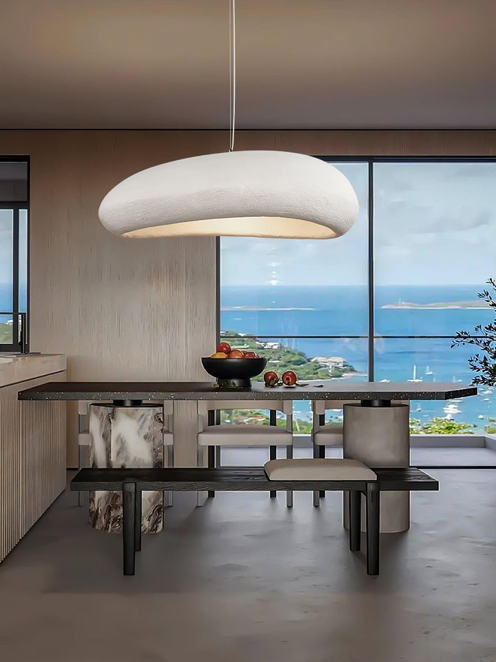 Large Rustic Resin Pendant Light - Round Hanging Lamp for Dining Room | Vinlighting | Vinlighting