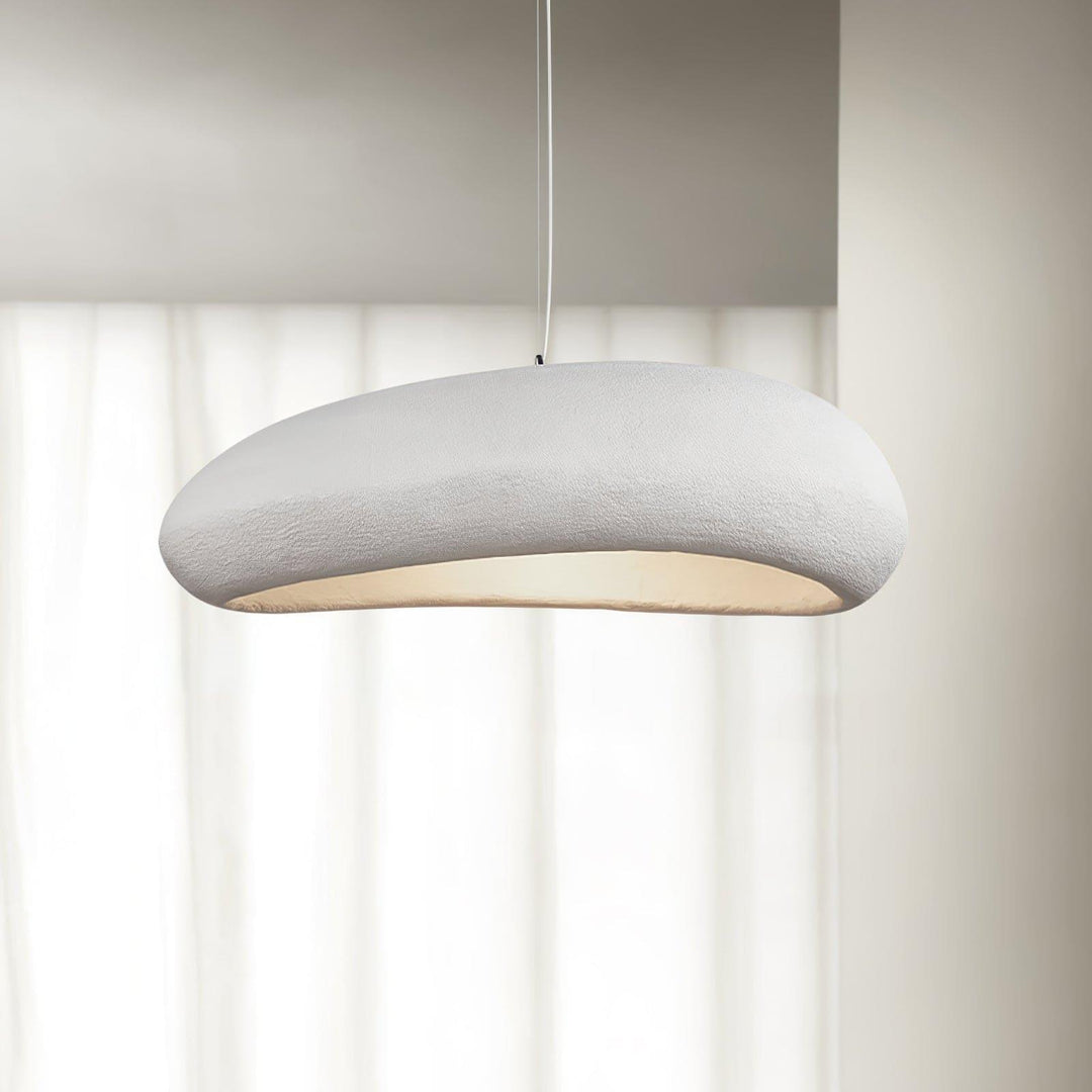 Large Rustic Resin Pendant Light - Round Hanging Lamp for Dining Room | Vinlighting | Vinlighting