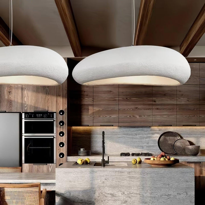 Large Rustic Resin Pendant Light - Round Hanging Lamp for Dining Room | Vinlighting | Vinlighting