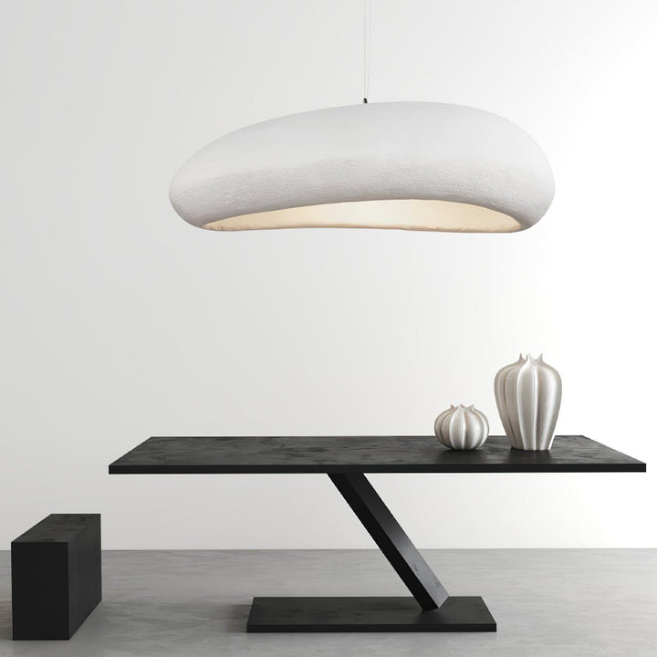 Large Rustic Resin Pendant Light - Round Hanging Lamp for Dining Room | Vinlighting | Vinlighting