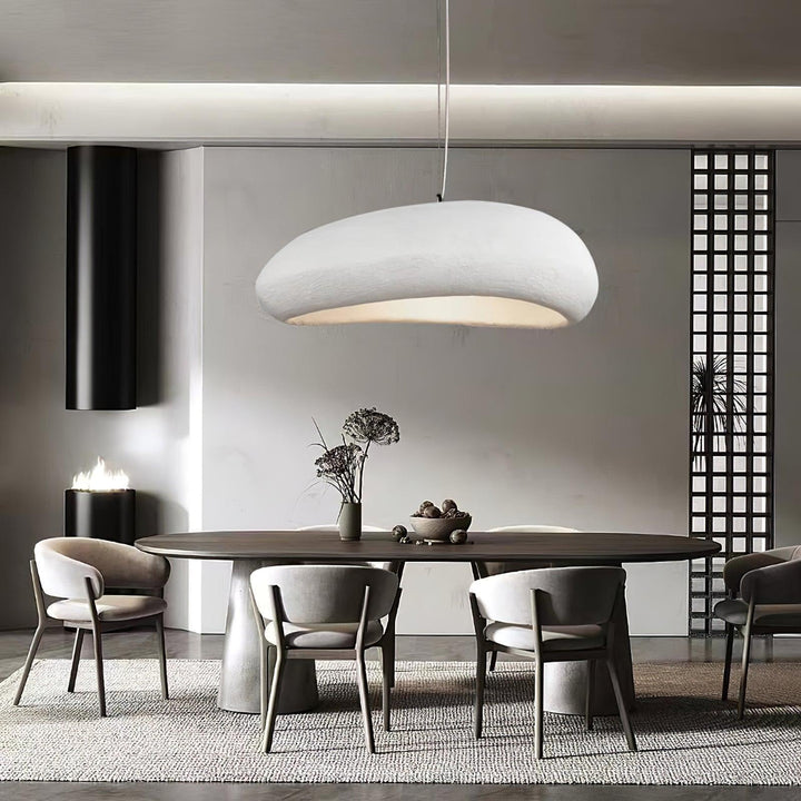 Large Rustic Resin Pendant Light - Round Hanging Lamp for Dining Room | Vinlighting | Vinlighting