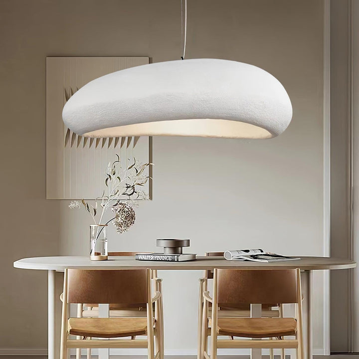 Large Rustic Resin Pendant Light - Round Hanging Lamp for Dining Room | Vinlighting | Vinlighting