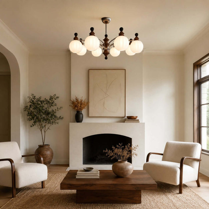 Laurent Chandelier – French Vintage Glass Dining Room Light Fixture | Vinlighting