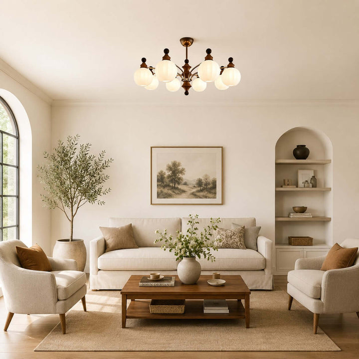 Laurent Chandelier – French Vintage Glass Dining Room Light Fixture | Vinlighting