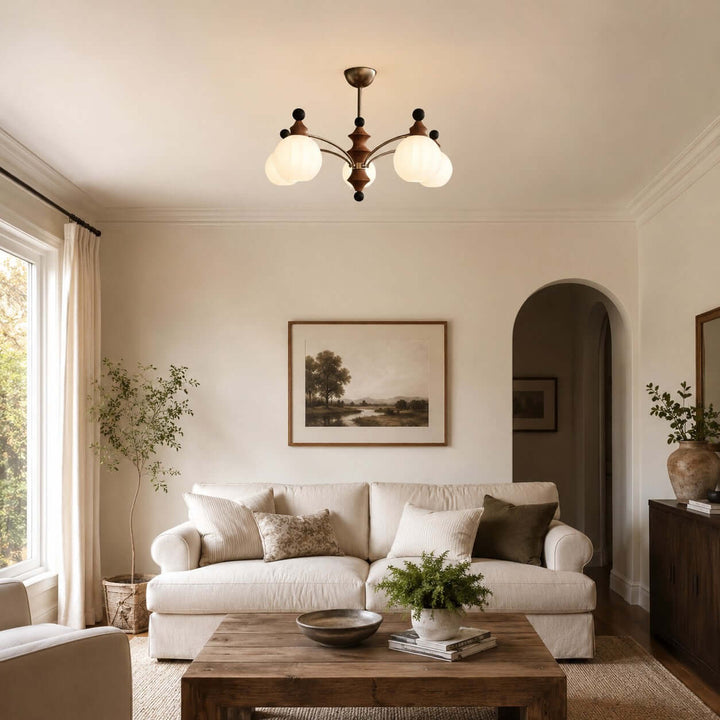 Laurent Chandelier – French Vintage Glass Dining Room Light Fixture | Vinlighting