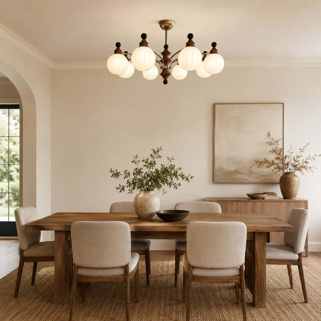 Laurent Chandelier – French Vintage Glass Dining Room Light Fixture | Vinlighting