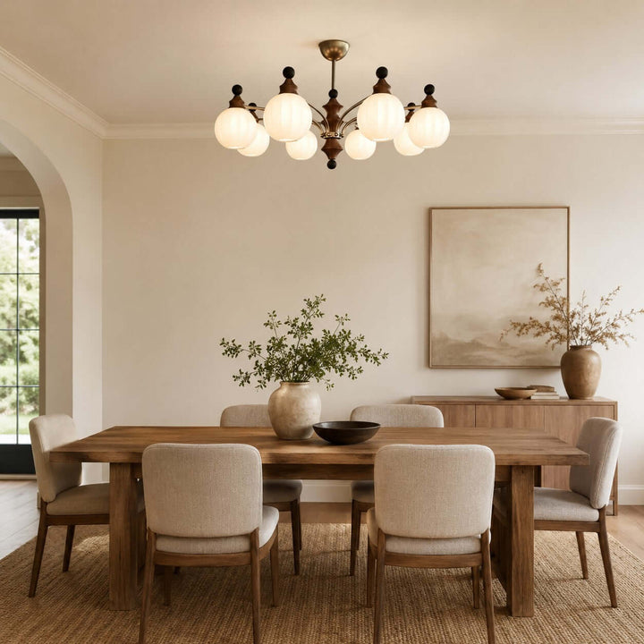 Laurent Chandelier – French Vintage Glass Dining Room Light Fixture | Vinlighting