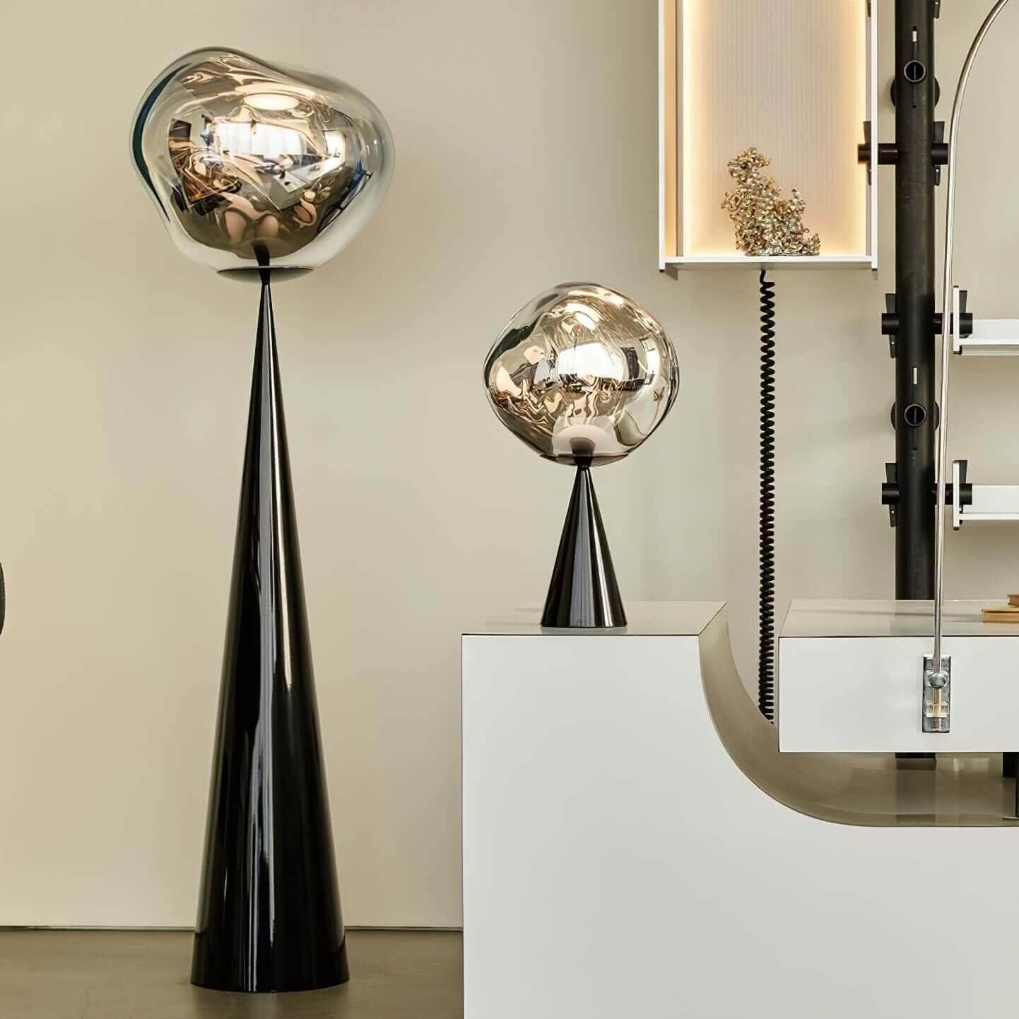 Lava Cone Fat Floor Lamp - Unique Spherical Design & Ethereal Glow